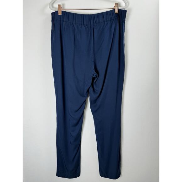 Barneys New York Navy Lightweight Rayon Normcore Office Casual Pull On Pants M - Picture 4 of 7